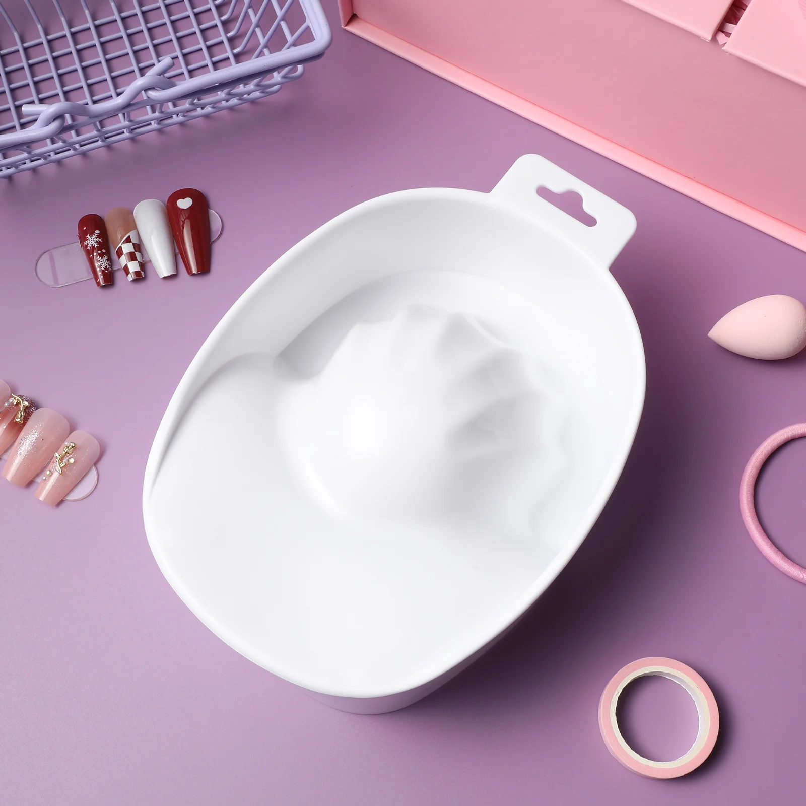 1pc Plastic Soak Bowl Voor Nagelverzorging Manicure Gereedschap Nagelriemontharder Nail Art Bowl Sterilisatie Behandeling Duurzaam Herbruikbaar