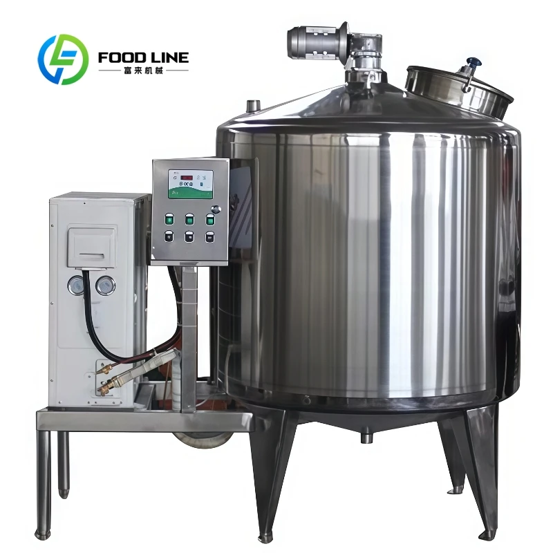 Customized size New stainless steel milk cooling tank high-efficiency pump motor for food and beverage processing
