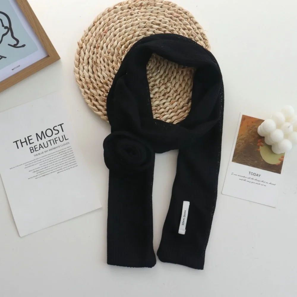 

Cravat Long Scarf Wrap Collocation Clothing Accessories Rose Flower Scarves Scarf Accessories Neckerchief Decoration