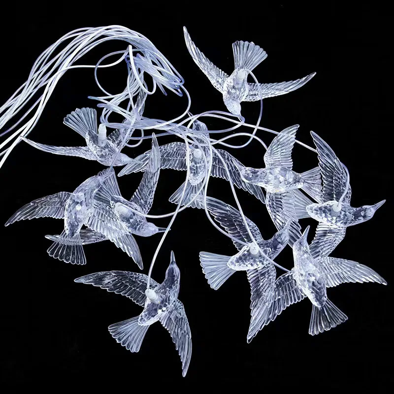

New wedding props luminous transparent flying bird auspicious bird chandelier wedding stage venue arrangement