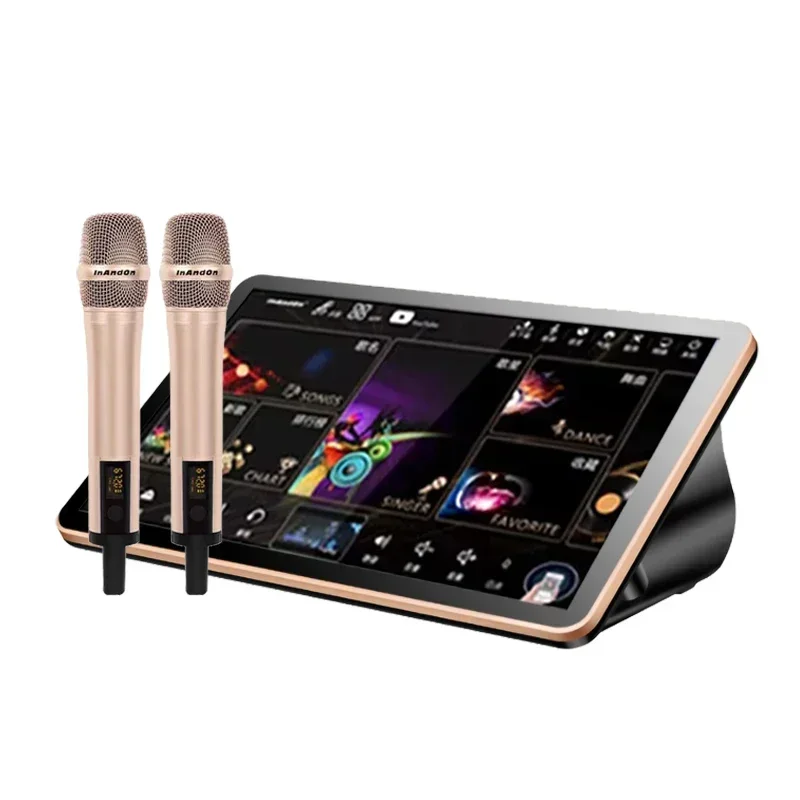 Unique  Latest 18.5 5in1 2T Karaoke System Design Touch Screen Android System 5in1 Karaoke Player