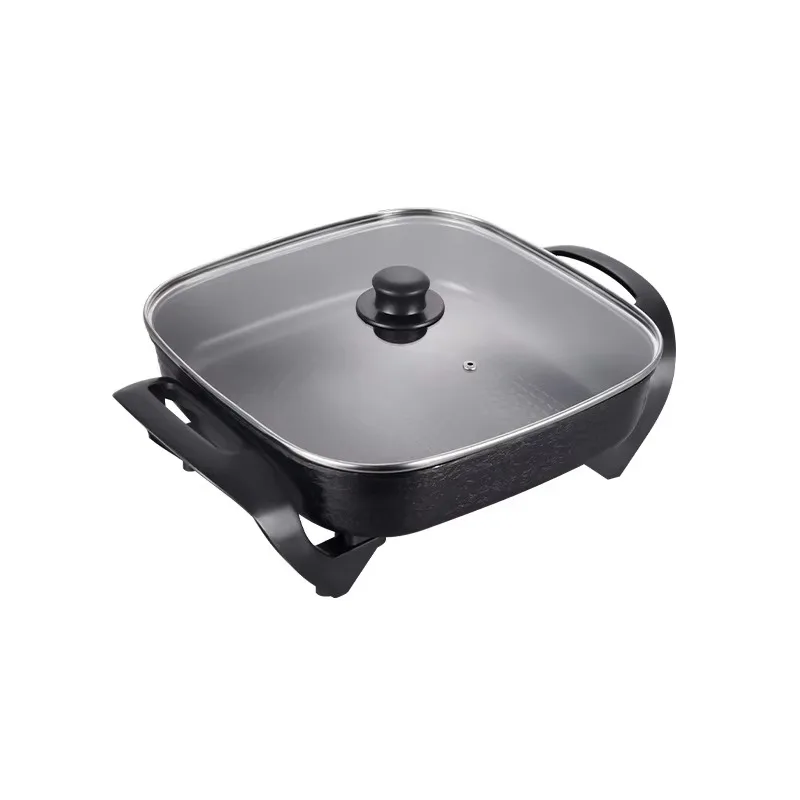 

Cross-border Multifunctional Electric Hot Pot Integrated Cooking Grilling Frying Pan Square Aluminum Alloy 1200W Household