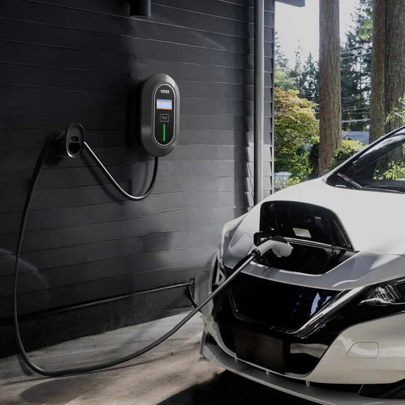 2025 رائجة البيع صندوق الحائط Ev محطة شحن المنزل الشمسية محطة شحن السيارات المستوى 2 Ev شواحن شاحن سيارة Ev Gb/t تيار مستمر