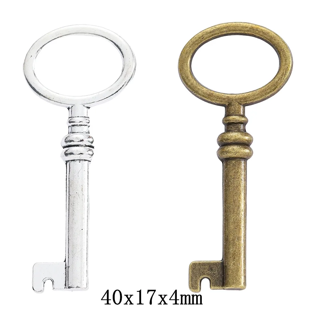 22pieces（key）vintage zinc alloy charm metal pendant DIY jewelry discovery making accessories 1967