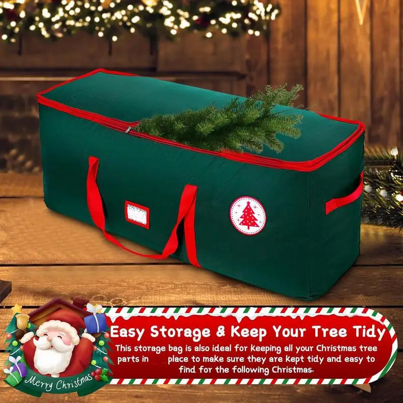 New Arrival Christmas Tree Storage Bag With Smooth Zipper 600D Oxford Tree Storage Organizer Bag With Strong Handles