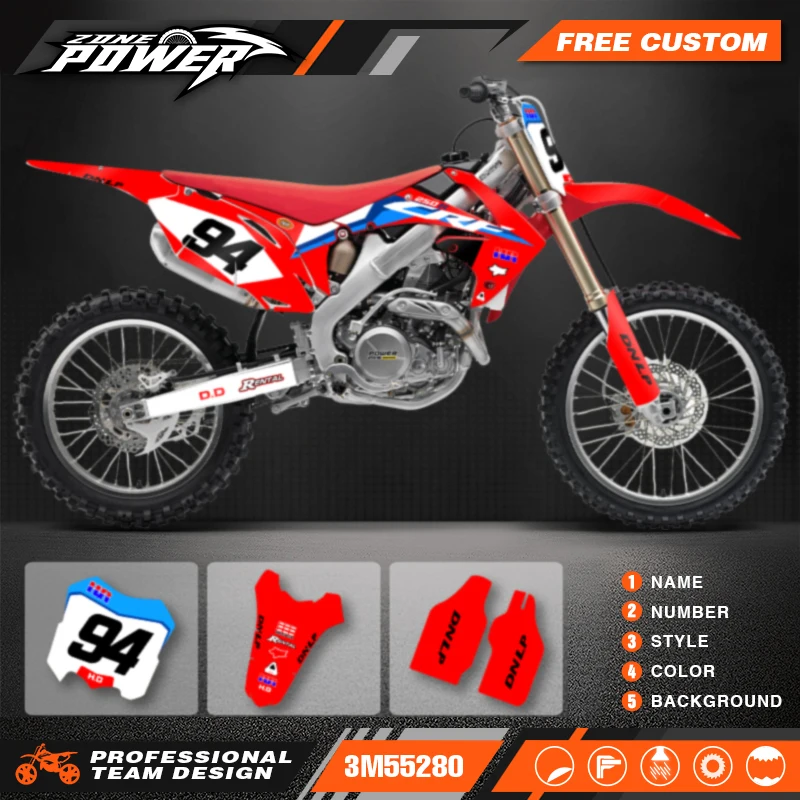 Powerzone Motorcycle Graphic Decal Stickers Kits For Honda CRF450 CRF450R 2009-2011 2012 CRF250 CRF250R 2010 2011 2012 2013 112