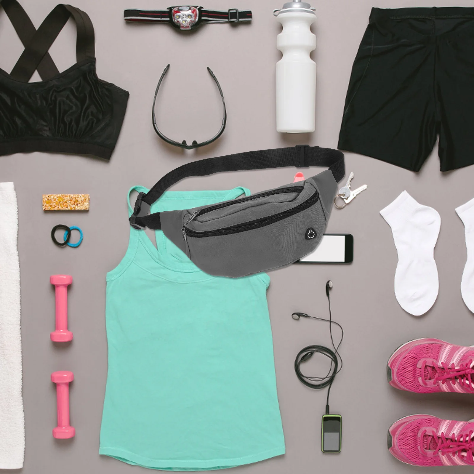 Fashion Waist Pack for Women Men Lightweight Water-Resistant Fanny Bag Large Capacity Belt Pouch for Outdoor Daily Use