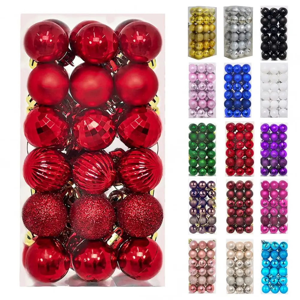 36Pcs 3CM Christmas Balls Christmas Tree Decoration Pendant for Home Party Decor 2026 New Year Navidad Gifts Ornaments Accessory