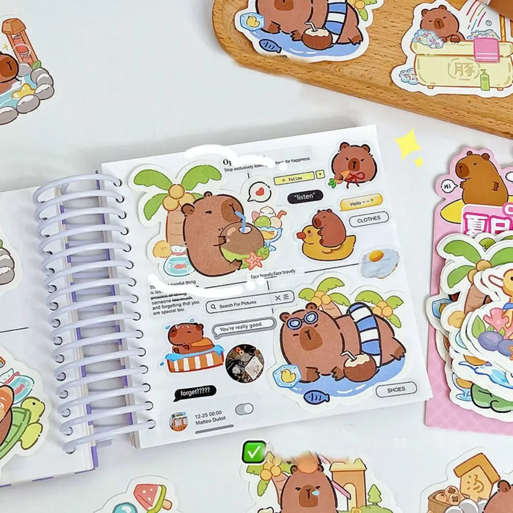 Cute Paper Kapybara Sticky Notes Gift Stationery Decor Notepad Cartoon List Planner Sticker