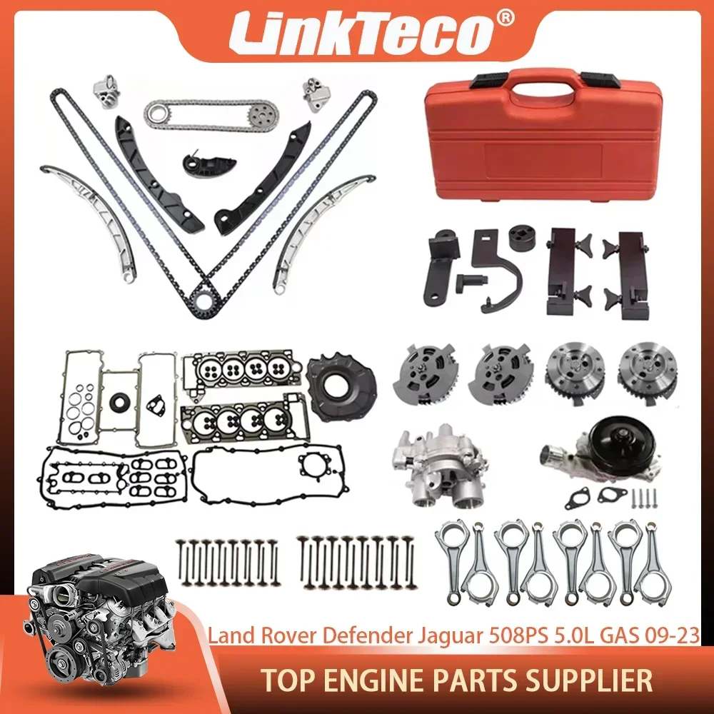 

Timing Chain Kit Head Gasket Set Water Pump VVT Gear Con-Rod For Land Rover Defender Jaguar XE XF F-PACE 508PS 5.0L GAS 09-23