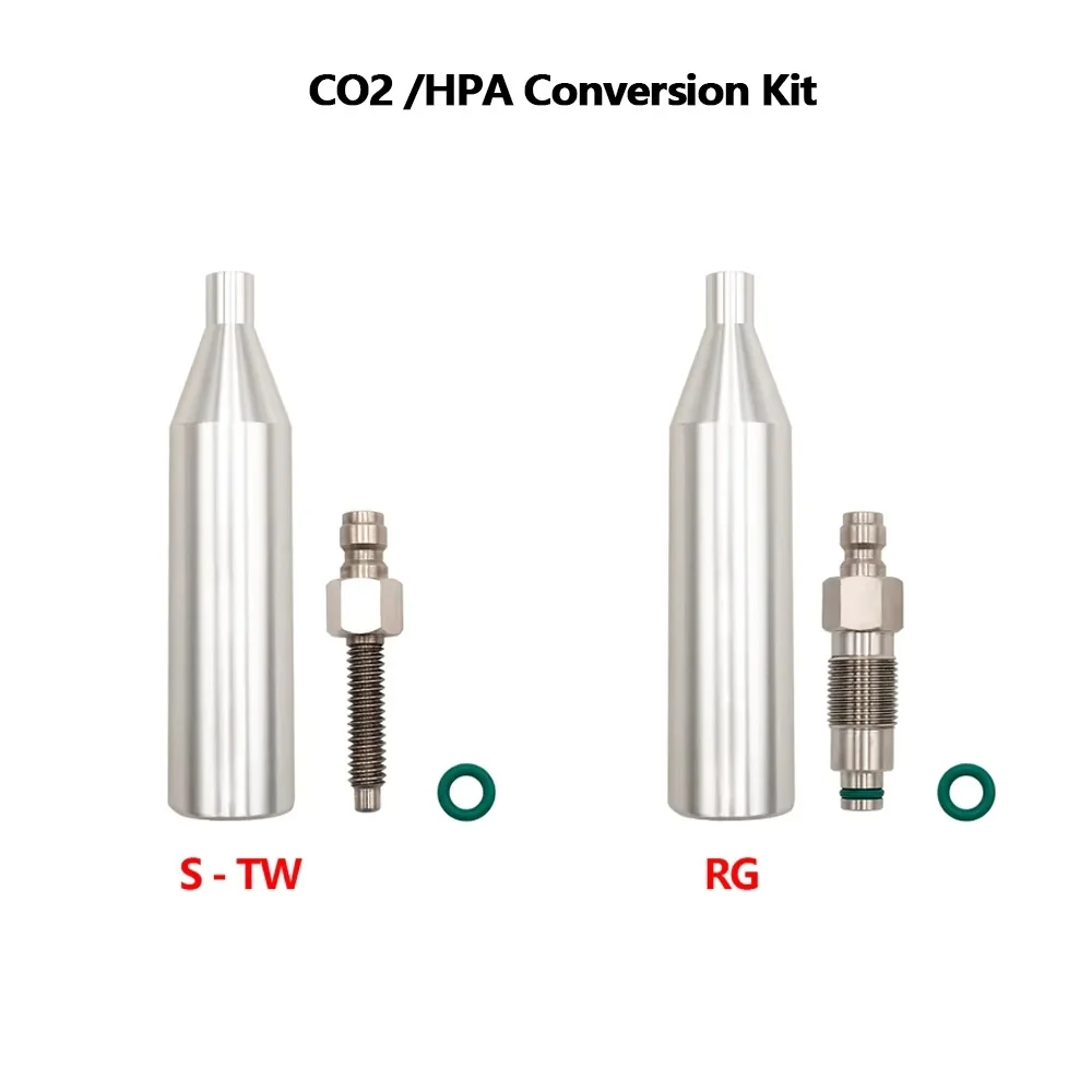 

CO2 HPA Conversion Kit For Pneumatic,S-TW and RG Threads Replacing 12g Cylinder Cartridge,8mm Male Quick Coupler For Air Tool
