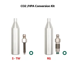 CO2 HPA Conversion Kit For Pneumatic,S-TW and RG Threads Replacing 12g Cylinder Cartridge,8mm Male Quick Coupler For Air Tool