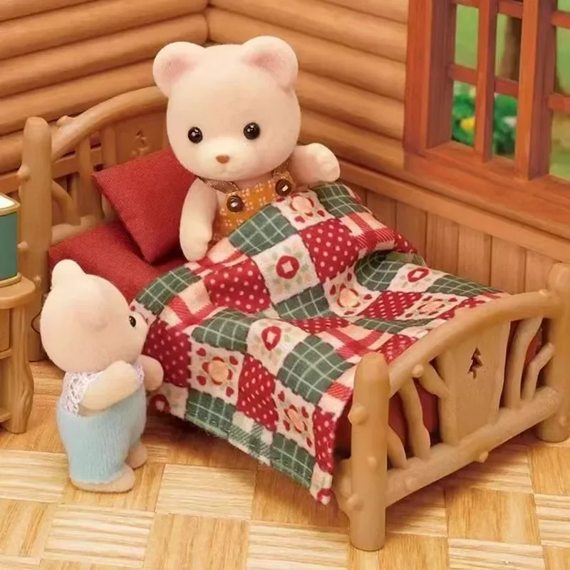 Sylvanian familles aveugle porte-clés figurines originales meubles en rondins enfants jouets pour filles jouet fille ternes coffrets cadeaux