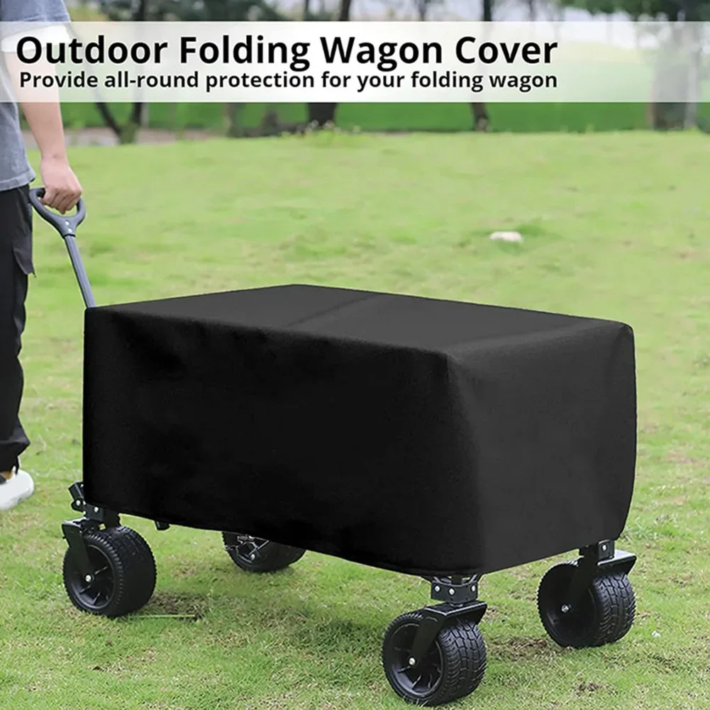 

Водонепроницаемый дождевик для ручной тележки для сада, кемпинга, вагона, ткань Оксфорд, устойчивый к разрыву, пылезащитный, легкое хранение с ручками