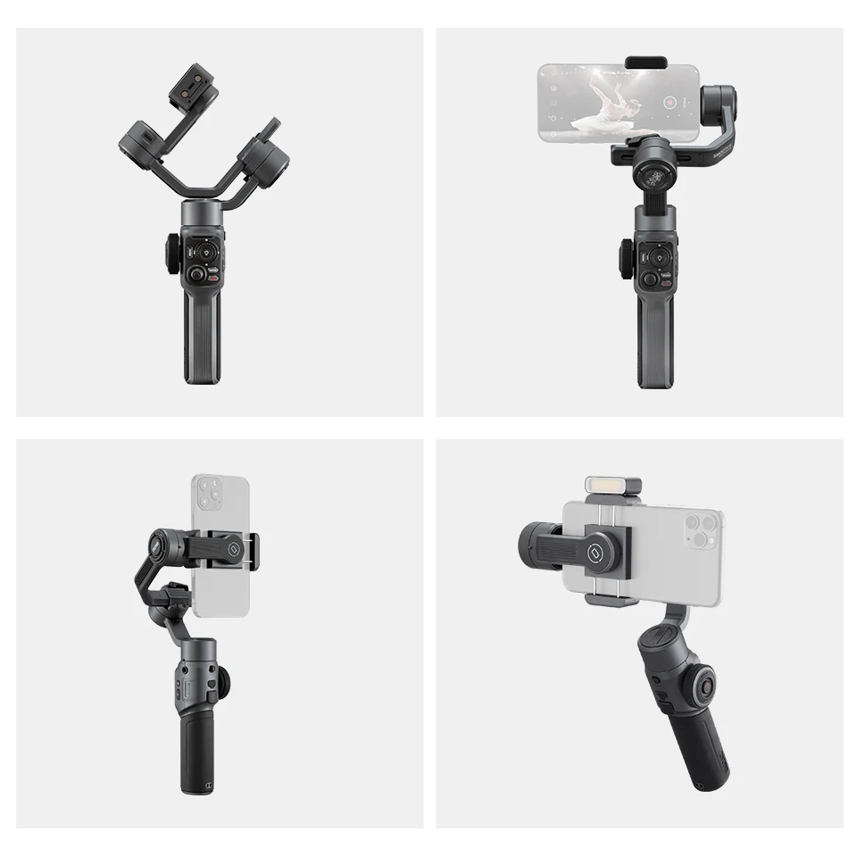 ZHIYUN SMOOTH 5 Handheld Phone Gimbal Stabilizer 3-Axis Portable Selfie Stick for Smartphone iPhone 14 Pro Max Huawei