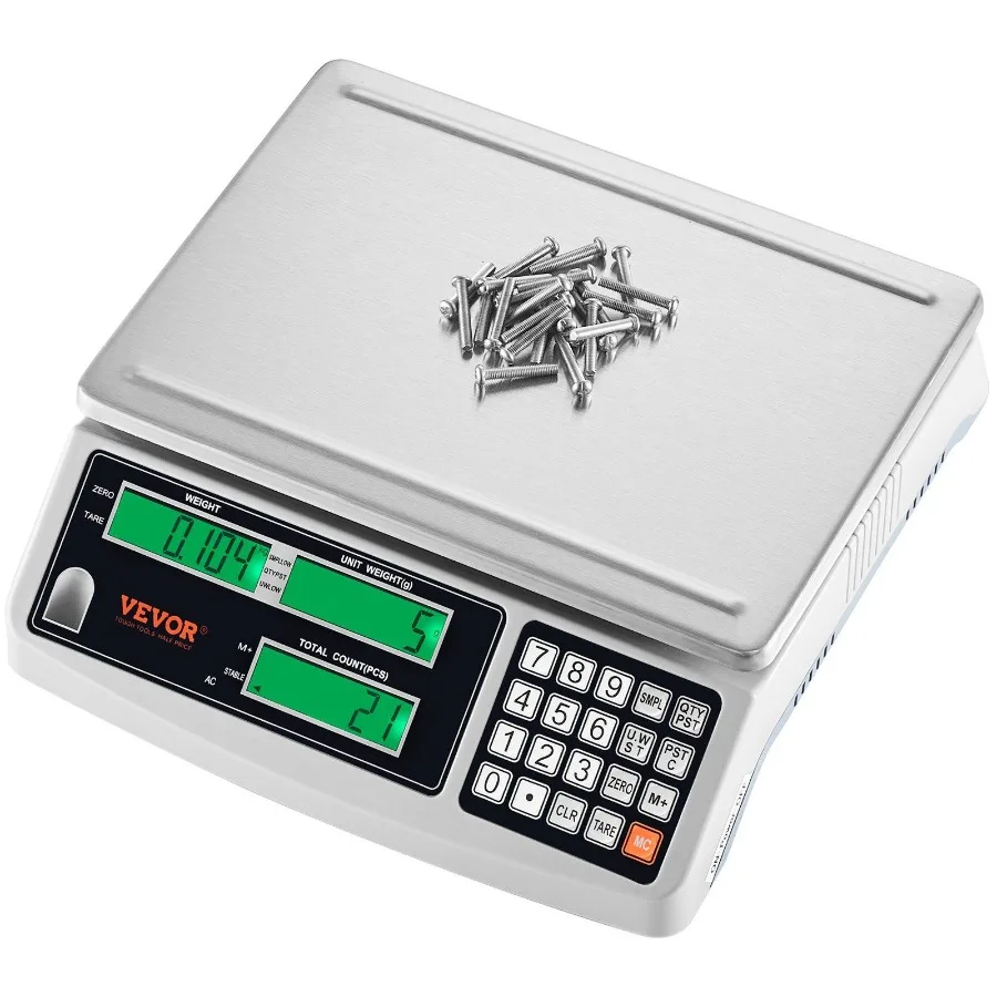 

Industrial Counting Scale 30 kg x 1 g Digital Scale for Parts and Coins g kg lb Units Electronic Gram Scale Inventory Piece Co