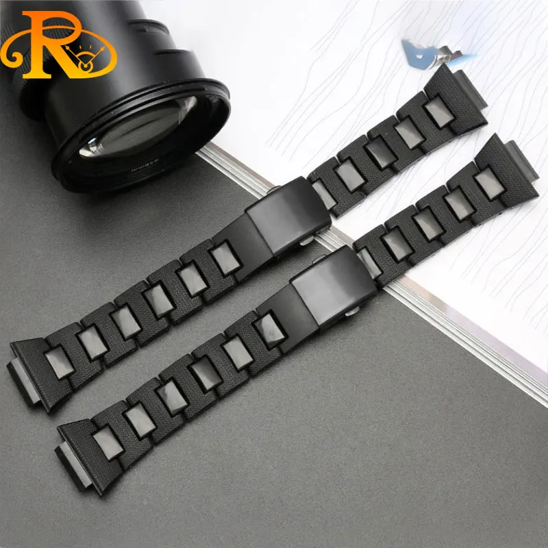 Cinturino in plastica per bracciale di alta qualità 16mm per Casio G-shock DW-6900/DW9600/DW5600/GW-M5610 cinturino per orologio nero da uomo