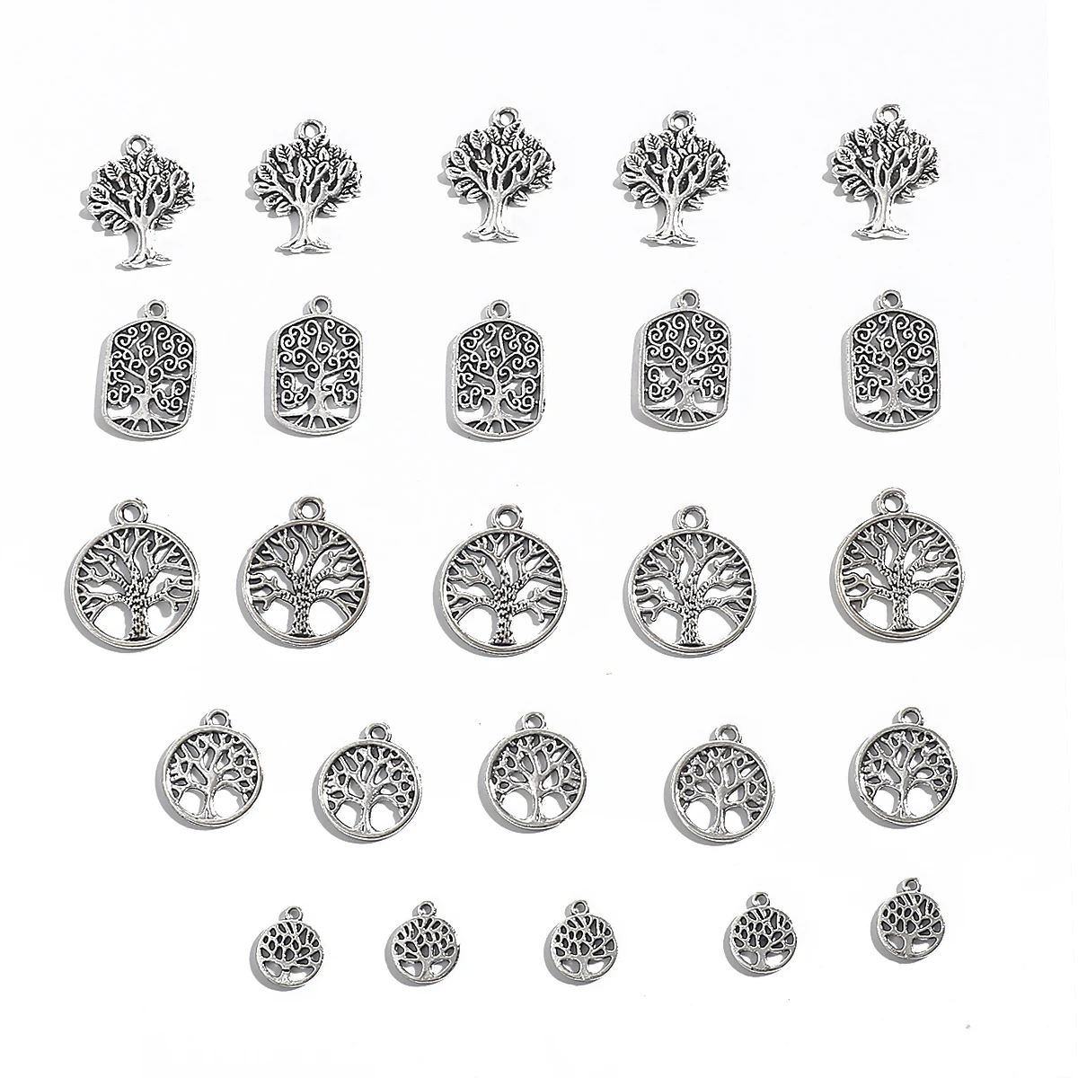 Antique Silver Plated Connectors Beads Hollow Branches Leaves Bead For DIY Earrings Bracelet Necklace Pendants Jewelry Making - view 5