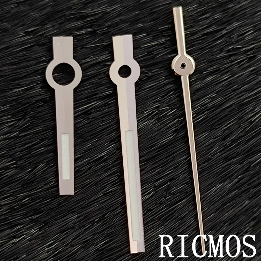 Watch Hands silver color Green Luminous hands Fit NH35 NH36 Miyota 8215 DG 2813 ETA 2824 2836 Movement Replacement Parts view 4