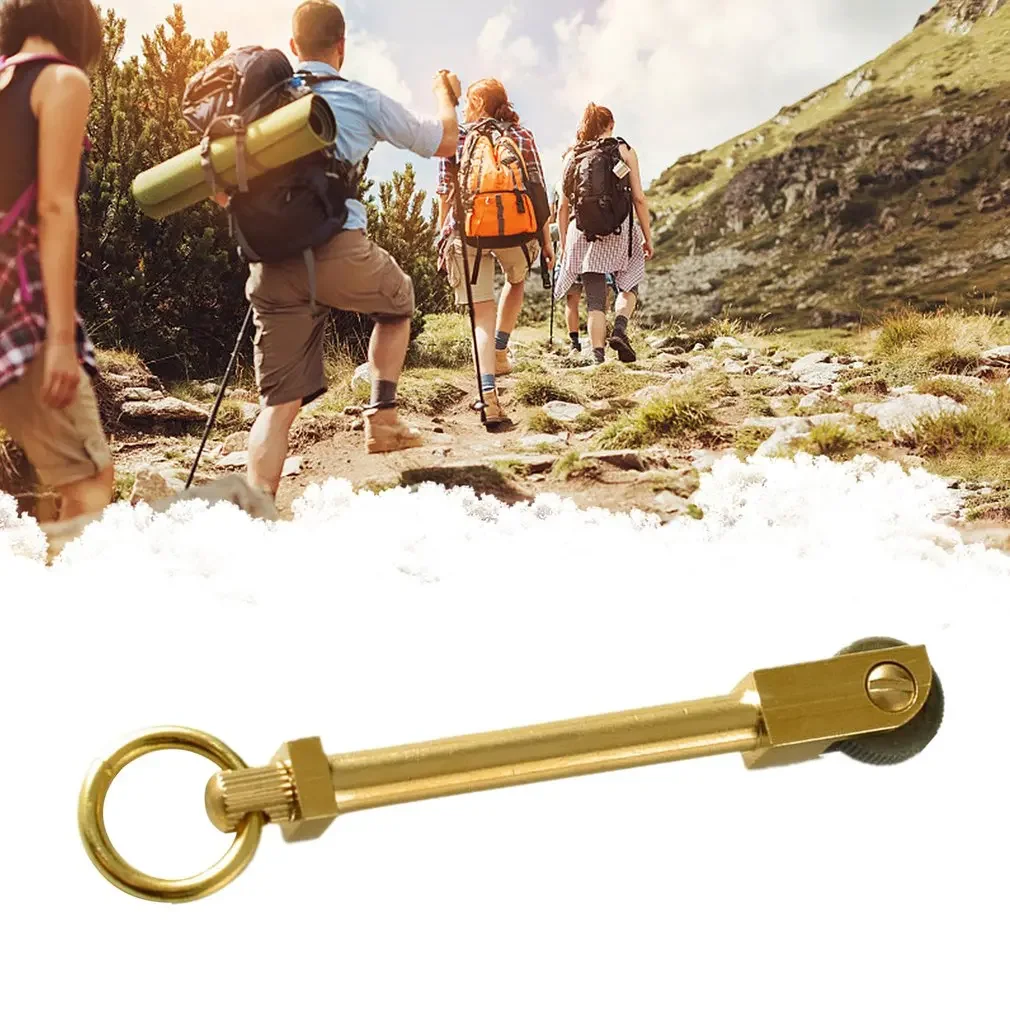 Portable Outdoor Brass Mini Pulley Wild Camping Survival Tool Outdoor Survival Practical Dolphin