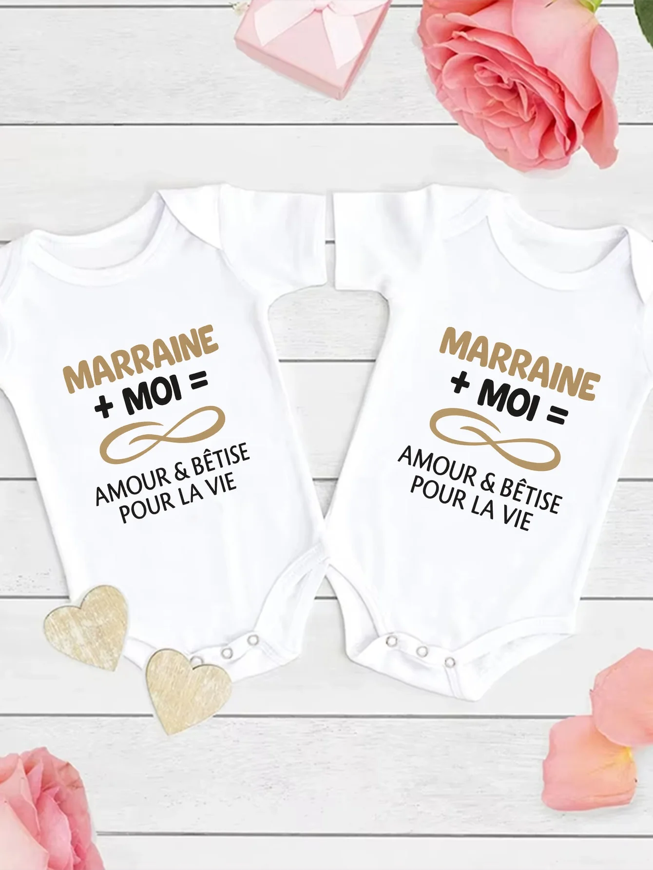 

1pc Fun French Printing Pattern Baby Romper Infant Short Sleeve Jumpsuit Funny Newborn Unisex Bodysuit, for Outdoor