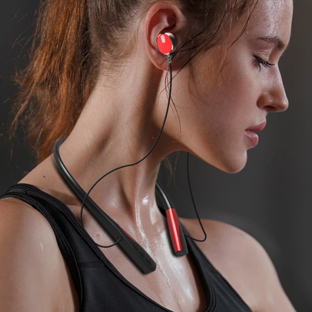 

Wireless Earphones Neck Hanging Stereo Headset Noise Reduction Moving Coil Waterproof Sports Headphones Magnetic