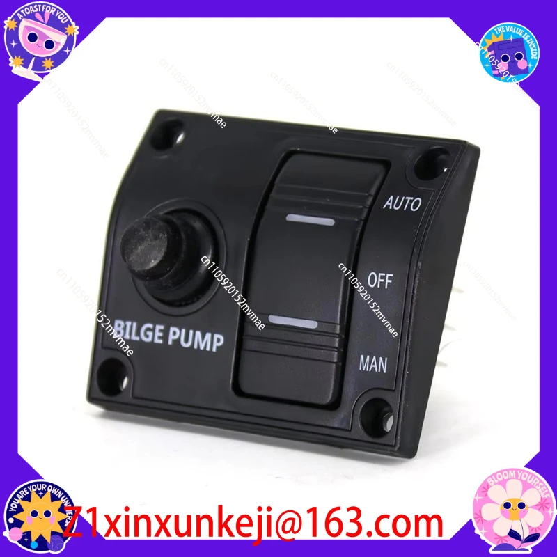 Marine 3-way bilge pump switch panel 12v 24v electric circuit breaker 015-02