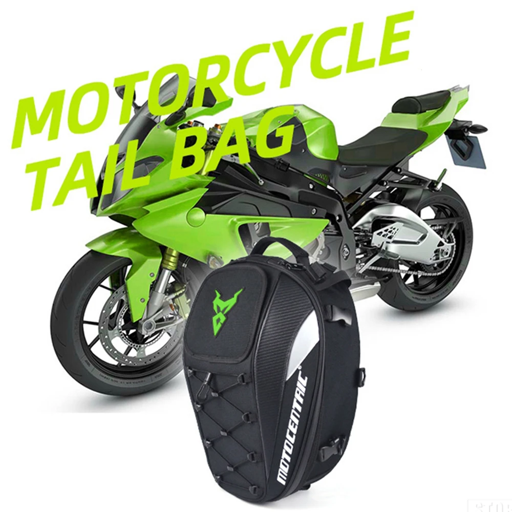 Motorcycle Back Seat Bags Waterproof Tail Bag Rear Seat Bag Multifunctional Motorbike Helmet Bag Men Women Motorcycle Backpack