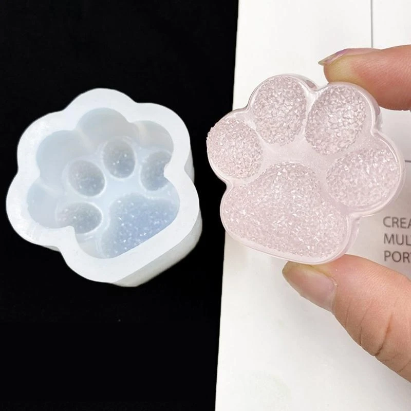 

Diamond Cats Paws Keychain Epoxy Resin Silicone Mold Keyring Pendant Mold