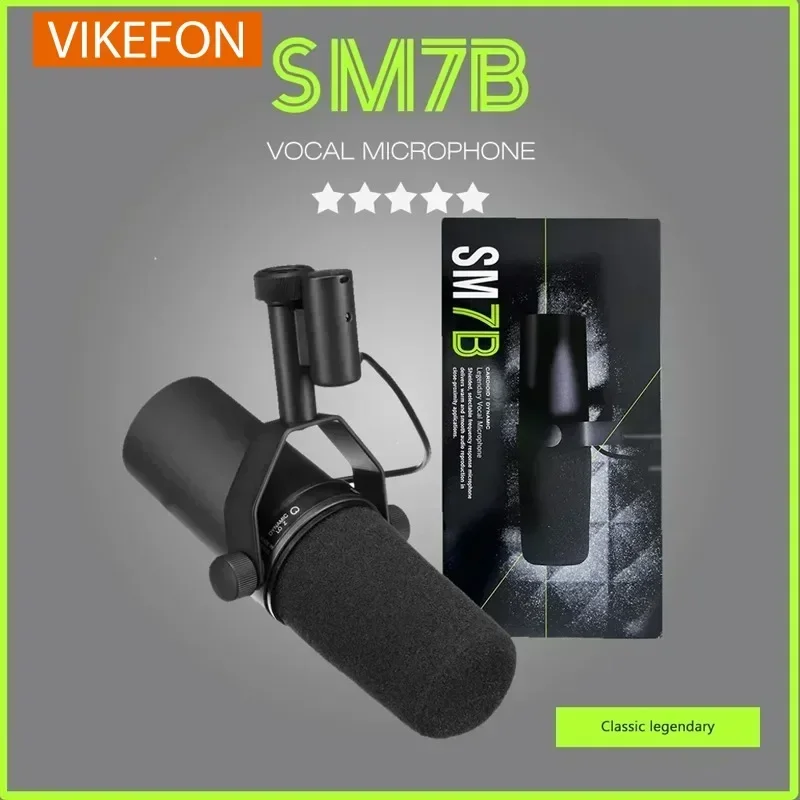 SM7B Cardioid Dynamic Microphone Sm7b 7B Studio Selectable Frequency Response Microphone for  Live Stage Recording Podcasting