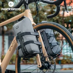 ROCKBROS Bicycle Bag 2.7L Bike Front Luggage Rack TPU Waterproof Cycling Front Rack Bag Pannier Luggage Carrier Bike Accessories