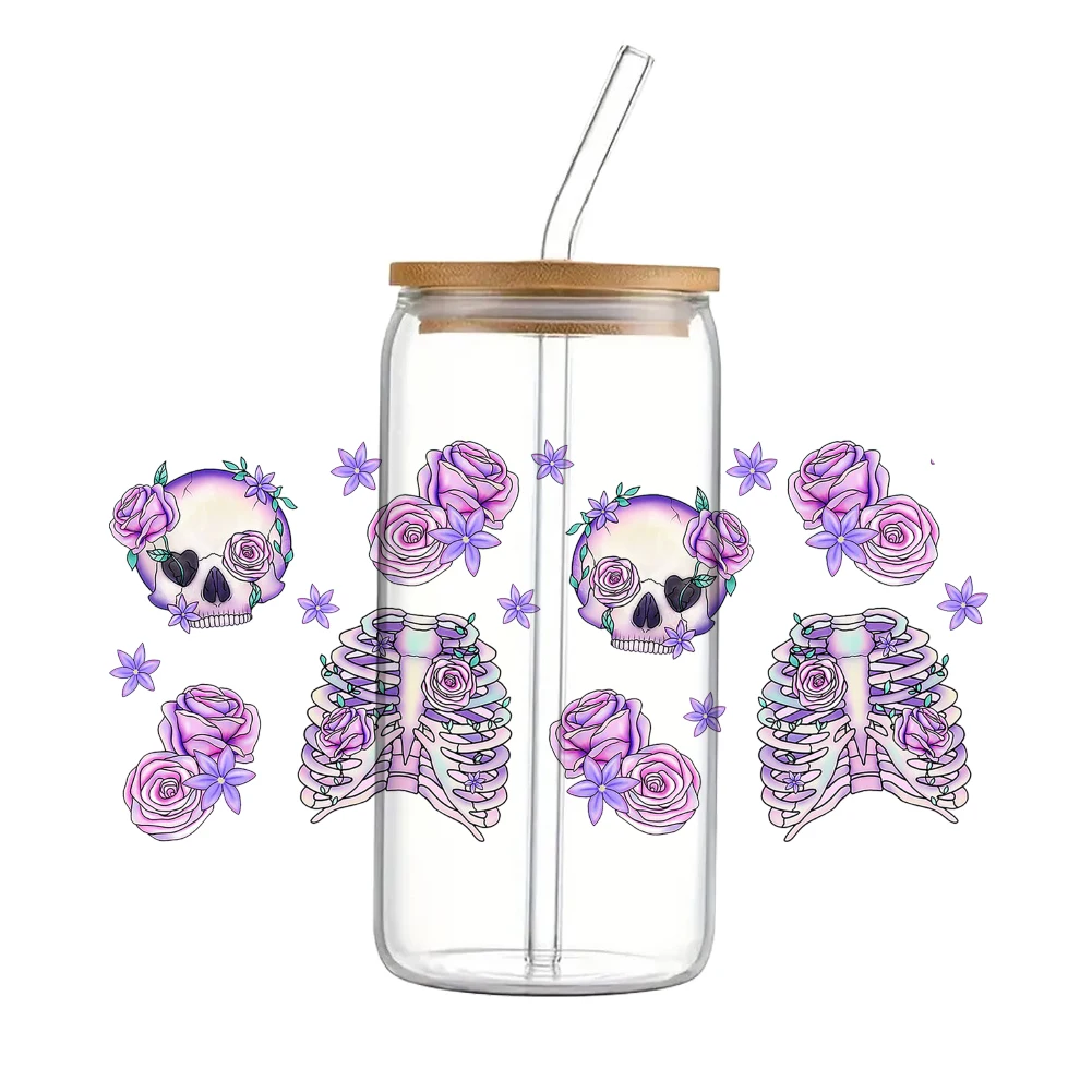 

Cartoon fashion 3D UV DTF Transfers Stickers 16oz Cup Wraps Halloween Printed for DIY Glass Ceramic Metal Leather