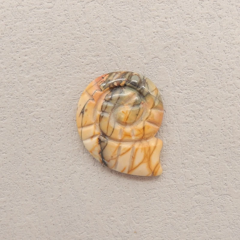 

Многоцветная яшма Пикассо, натуральный камень, кабошон в форме раковины, бусина для полудрагоценных ювелирных изделий, ожерелье, аксессуар 28x24x7 мм, 6,9 г