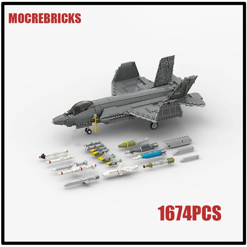 

WW II Military Series F-35 C Lightning II Fighter Assembling Model Building Block Model Bricks Children's Toy Xtmas Puzzle Gift