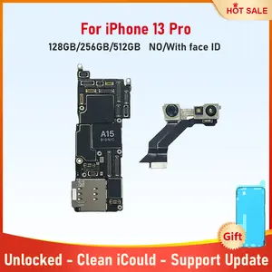 Bilashmart 100% Authentic Unlock Motherboard iPhone 13 Pro 128g 256g 512g Mainboard With Face ID Clean iCloud Logic Board Chips