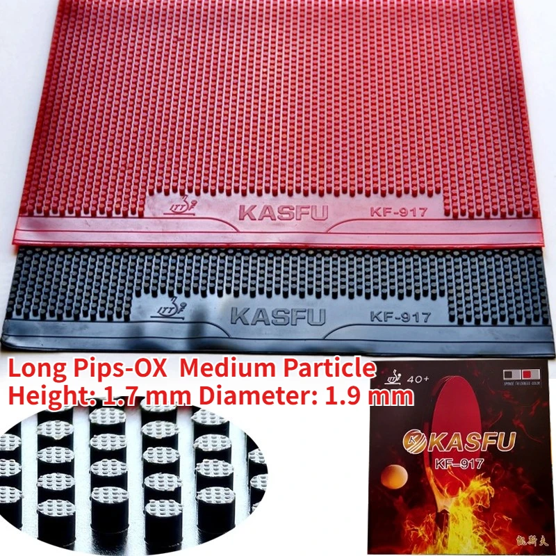 KASFU KF-917 OX Long Pips Table Tennis Rubber Vertically Aligned Pips Height 1.7 mm Non-Cured Tricky Offensive Ping Pong Rubber