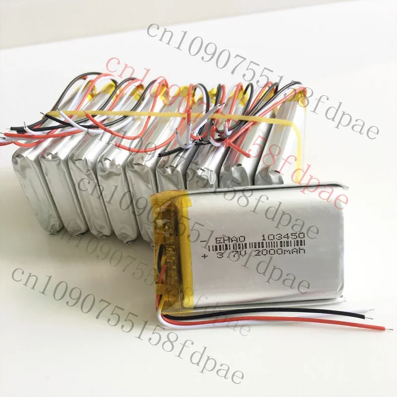 

Премиум 10 шт. 103450 3 провода 3,7 В 2000 мАч Lipo полимерная аккумуляторная батарея для DVD GPS