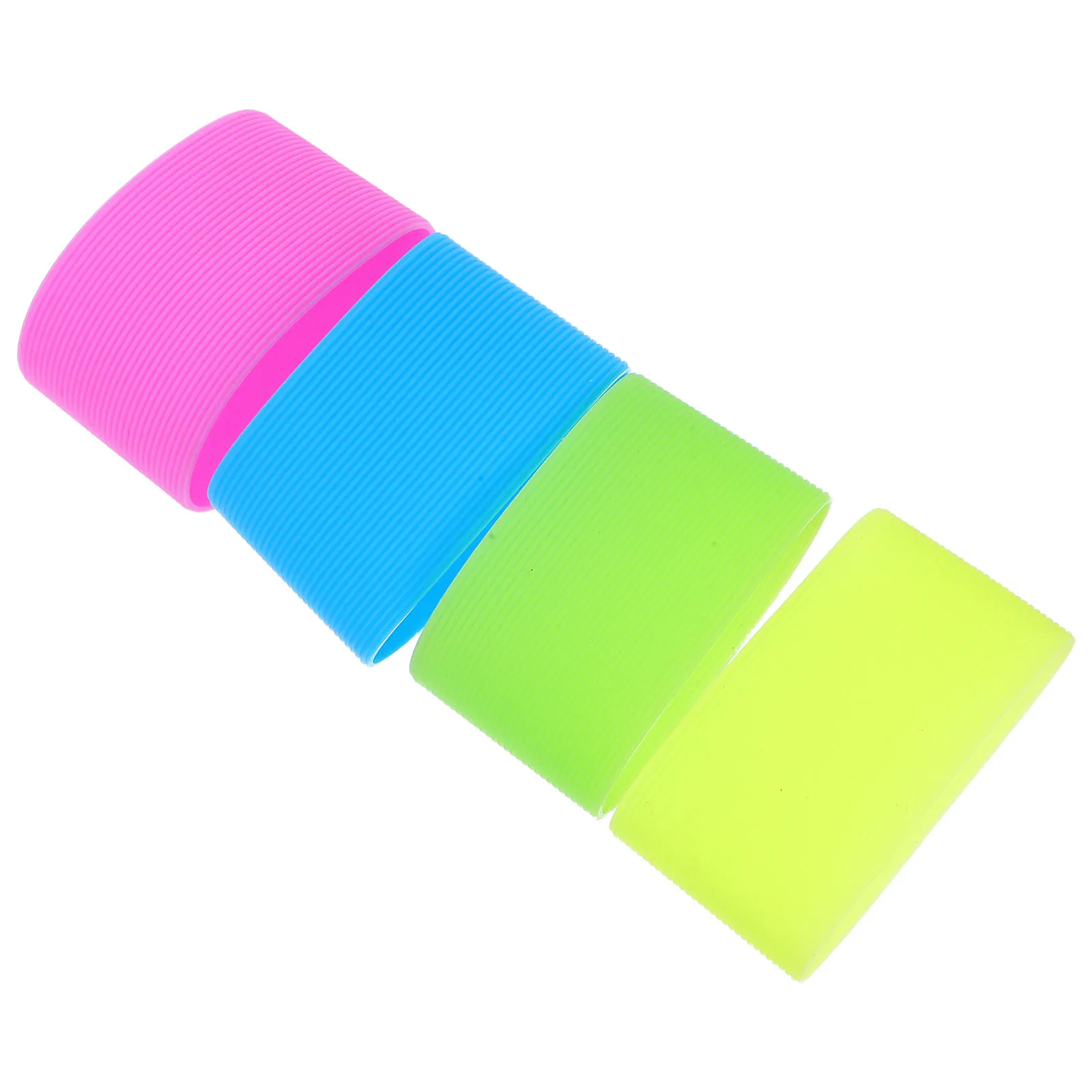 

4 Pcs Silicone Protective Sleeve Glass Bottles Heat Resistant Non Slip Cover Water Bottle Sports Durable Kitchen Bar Accessories