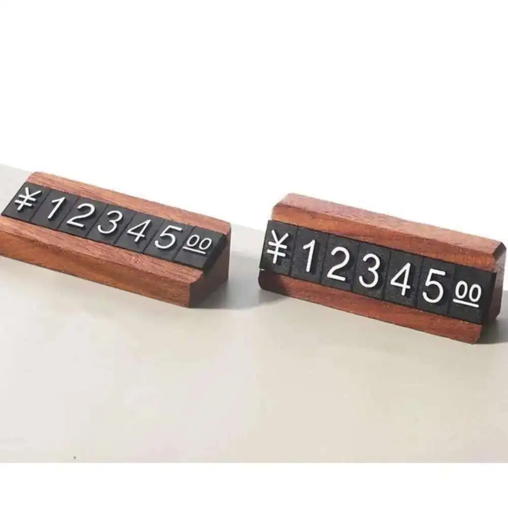 سعر التجزئة الخشبية مكعبات الدولار قابل للتعديل المفاجئة عدد أرقام عصا الهاتف ساعة مجوهرات البضائع عداد عرض موقف العلامة #4