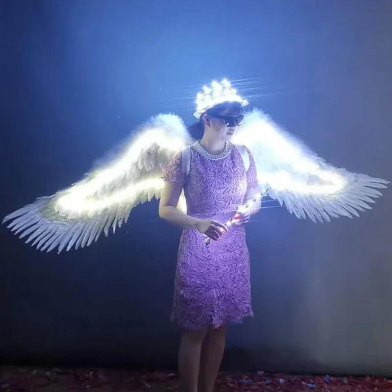 Symphony feathers angel wings catwalk model performance butterfly wings props bar atmosphere dress up wings