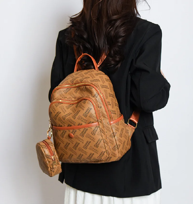 2025 Zaini in morbida pelle di alta qualità vintage di nuova moda Borse a tracolla di grande capacità da donna Totes Borsa da scuola Bagpack