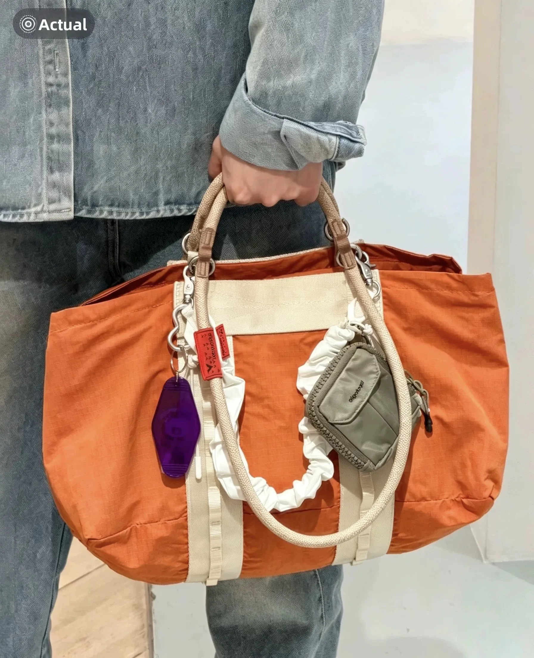 Large Capacity Casual Fitness Travel Bag Single Top Handbag Sling Bag Double-Sided Luggage Bag Leisure Sports Bag