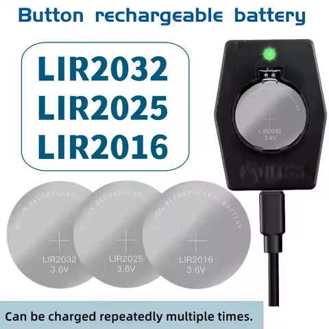 2-10PCS LIR2032 LIR2025 LIR2016 Rechargeable Battery CR2032 CR2025 CR2016 Lithium charging Can Replace CR2032 for watches