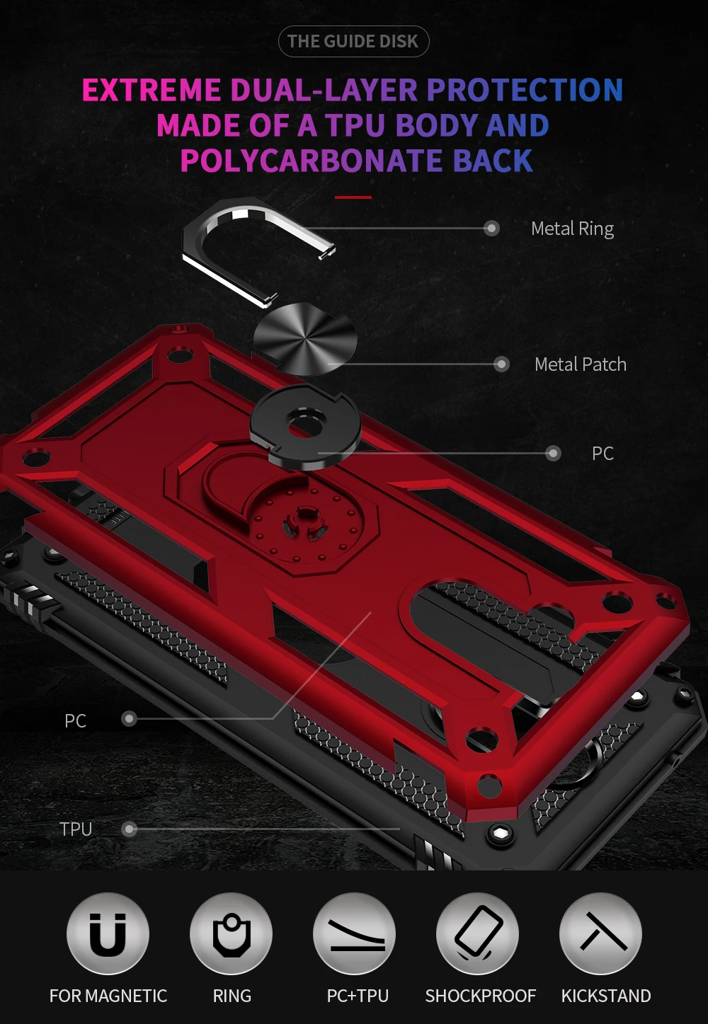Military Grade Drop Proof Protection Cover With Kickstand For MOTO E6 Plus E6S E7 Power 2021 E20 E30 E40 E32 4G Case