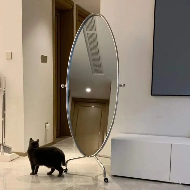 Oval Modern Mirror Irregular Funky Hanging Makeup Aesthetic Art Wall Decoration Mirror Vanity Cosmetics Espelhos Home Products