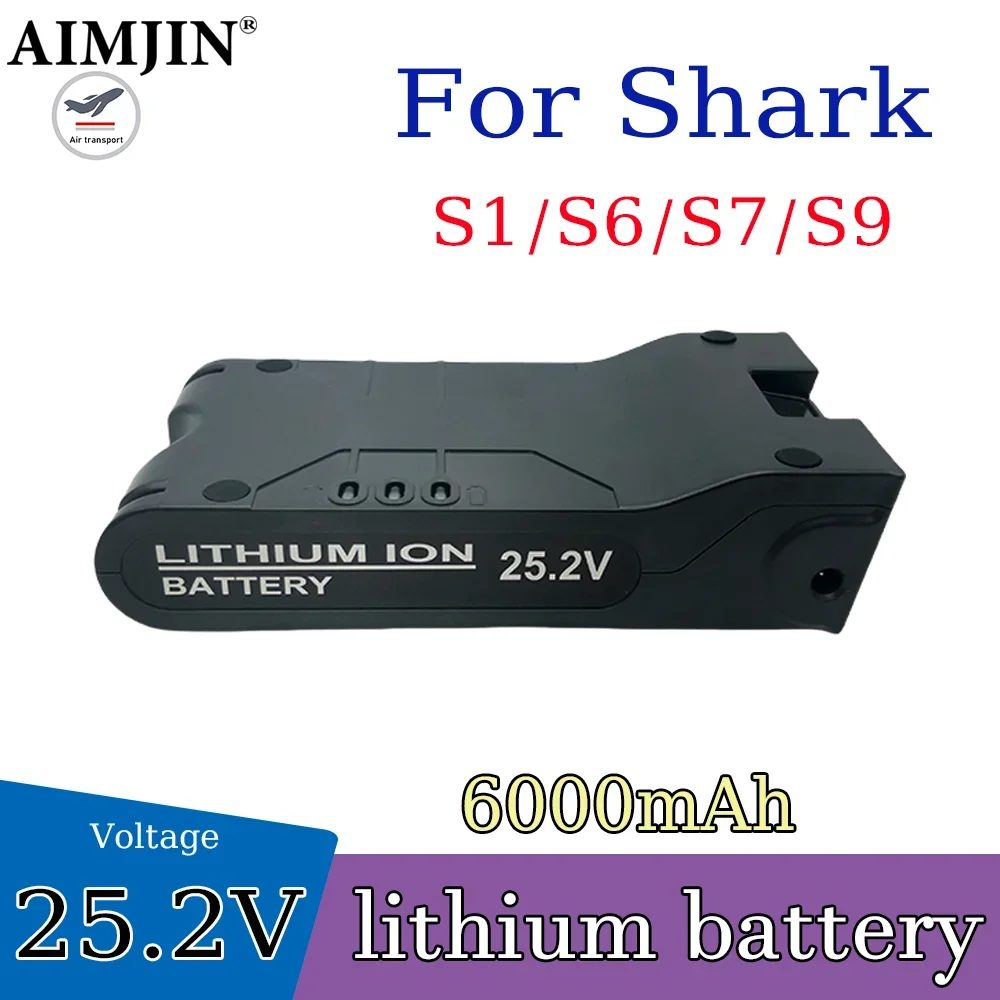 

25.2V 6000mAh for Shark S1 S2 S3 S4 S6 S7 S9 IC205 200C 200W XBAT200 Vacuum Cleaner Lithium Battery