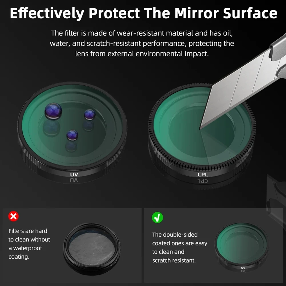 【~ New Y24A】Photography Optical Lens Filters Parts for GO Ultra Action Camera Optical Filters ND32