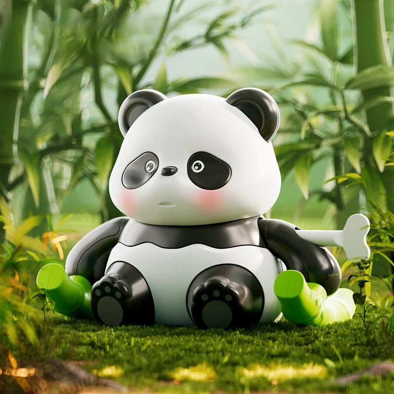 The winding panda arm rotates to support the forward, cute shape, and safe material is suitable for 18M+ children's birthday gif