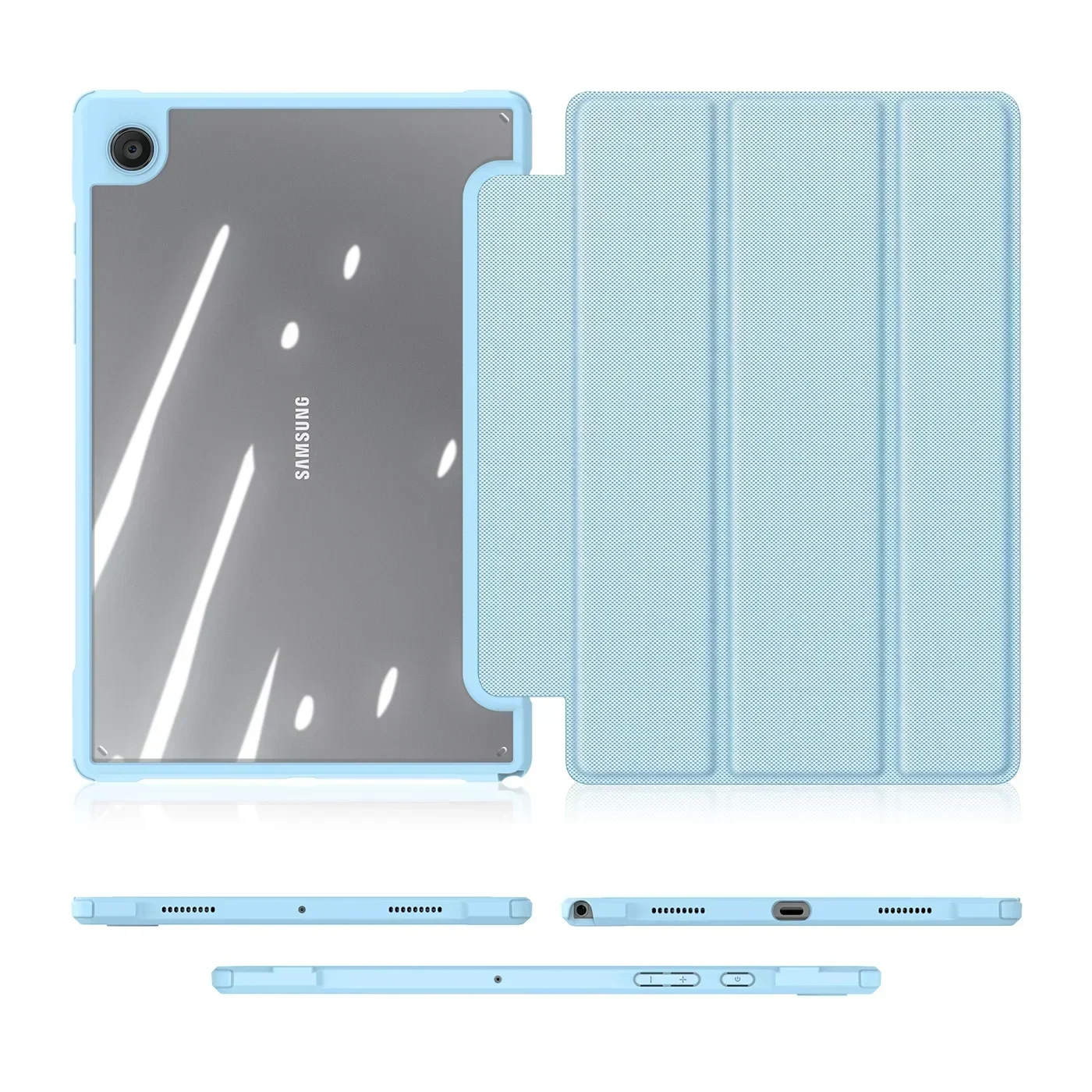 Imagem -06 - Capa de Couro pu de Luxo para Samsung Tab Capa de Negócios Estojo Protetor S10 s9 s8 s7 s6 Lite fe Plus Ultra a9 a8 2023