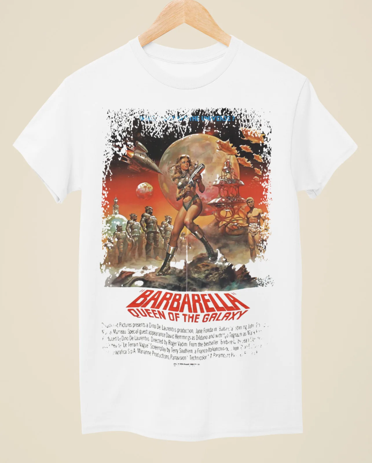 

Barbarella - Movie Poster Inspired Unisex White T-Shirt